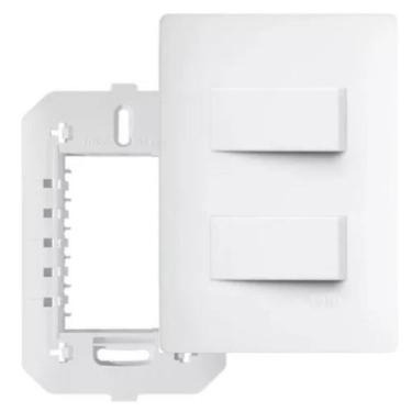 Imagem de Interruptor Duplo Habitat Branco Fame 2094