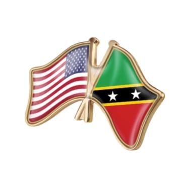 Imagem de QTAOEIONG Bandeiras dos Estados Unidos, EUA, América, EUA e muitos outros países, broche de liga de amizade com cruz, 1.3x0.9inch/32x23mm, Metal, Sem Pedra Preciosa