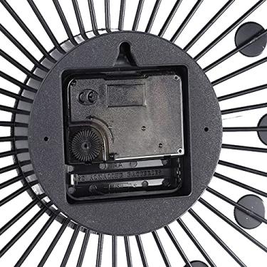 Imagem de GLOGLOW Relógio de Parede Grande Com Algarismos Arábicos, Fácil de Ler, Artesanato Requintado, Desbotado, Alimentado por Bateria, para Sala de Estar, Cozinha, Sala de Jantar (flor redonda)