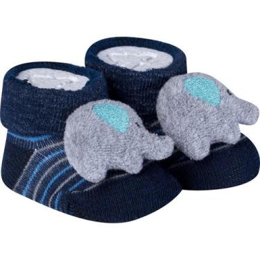 Imagem de Meia Bebê Pantufa Divertida Recém Nascido Menino Algodão Confortável M