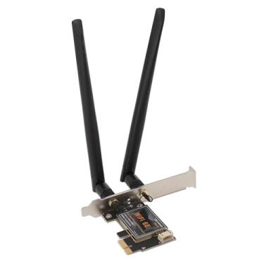 Imagem de Generic Placa WiFi Pcie, Adaptador de Rede Sem Fio Pcie de Longo Alcance Com Antena Dupla de 8DB Plug and Play para Jogos de PC (Sem base de antena)