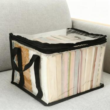 Imagem de 1 bolsa de armazenamento transparente de PVC, 32 × 24 × 25 cm / 12,6 × 9,4 × 9,4 × 9,20.3 cm caixa de armazenamento transparente com tampa e alças para blocos de montar livros e quebra-cabeças, ideal