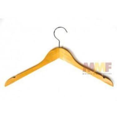 Imagem de Cabide Madeira Clara Adulto - Cx 6 Unid. - 46 x 26 cm - Stilo Plást