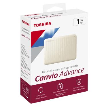 Imagem de HD Externo Toshiba 1TB Canvio Advance Branco - HDTCA10XW3AA