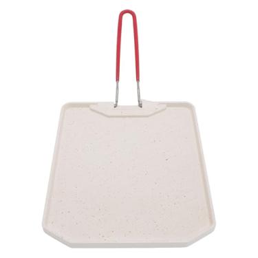 Imagem de AUNMAS Placa para Grelhar, Grelha Com Alça Dobrável para Fogão Cassete para Churrasco, Cozinhar Acampamento, Piquenique Interno e Externo, Antiaderente Portátil de Liga de Alumínio (Estilo2)