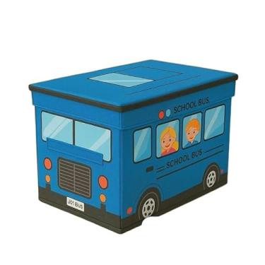 Imagem de Caixa Organizadora Infantil Multiuso com Tampa 23L Ideal para Brinquedos, Roupas e Uso Escolar na Brinquedotec (4,Azul)