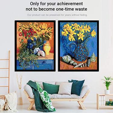 Imagem de Kit de Pintura a Óleo em Tela DIY por Números com 3 Pinceis e Pigmento para Adultos Trabalho Desenho Sem Moldura Habilidade Necessária Ambientalmente