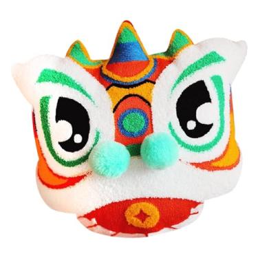 Imagem de FLCPJGV Almofada Decorativa com Estampa de Chinês, em Pelúcia, com Bordado Festivo E Superfície Aveludada, Ideal para Sala de Estar E Cama. Presente Perf, Vermelho Verde, Tamanho real