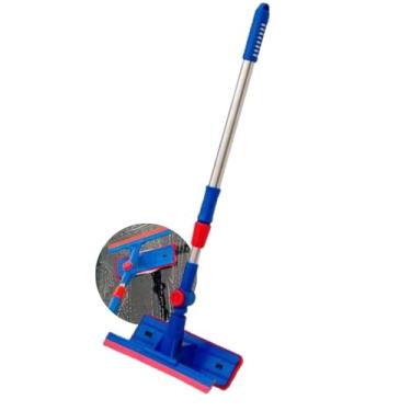 Imagem de Rodo Limpa Vidros Multiuso 2 em 1 Ajustável com Cabo Metálico Articulado 180° para Janelas, Box de Banheiro, Pisos e Superfícies Lisas - Shop100