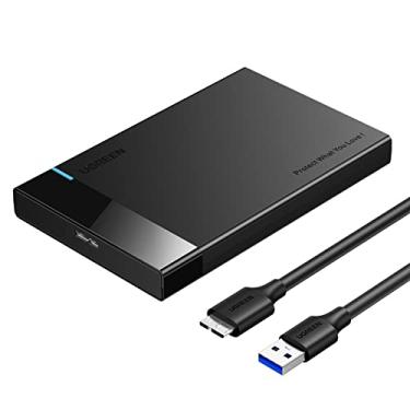 Imagem de UGREEN Gabinete de disco rígido de 2,5 "Adaptador USB 3.0 para SATA III suporta SSD e HDD de 2,5 polegadas Gabinete de disco rígido externo de 9,5 mm 7 mm com UASP compatível com WD Seagate To