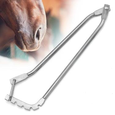 Imagem de Jeffers Equine One Man Twitch – Ferramenta de retenção de cavalo banhada a níquel de 30,5 cm para manuseio seguro de cavalos, contração de nariz e pescoço, suprimentos veterinários, ferramentas