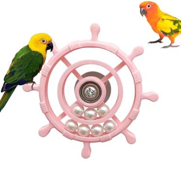 Imagem de Brinquedo Giratório Para Aves,Roda De Interação Para Animais | Brinquedo Giratório de 360 Graus para Aves | Alívio do Tédio em Gaiola e Entretenimento para Poleiro de Animais