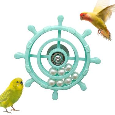 Imagem de Brinquedo Roda Giratória para Aves,Roda De Interação Para Animais | Brinquedo Giratório de 360 Graus para Aves - Alívio do Tédio em Gaiola e Entretenimento para Poleiro de Animais