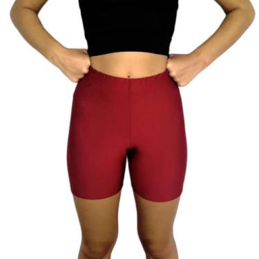 Imagem de Short Feminino Meia Coxa Justo Elástico Liso Suplex Pp ao Plus Size - 