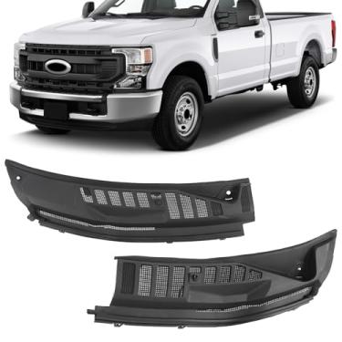 Imagem de Kspeed Painel de cobertura do limpador de para-brisa dianteiro para Ford F250 F350 F450 F550 Super Duty 2017-2022 Preto lado esquerdo e direito painel de inserção frontal Replacemnet HC3Z-25022A68-AA