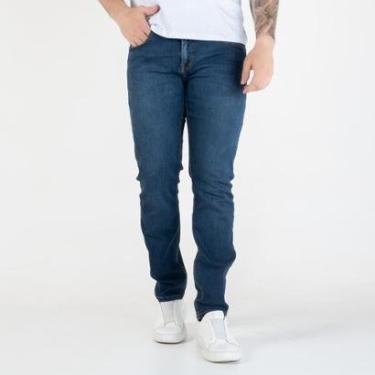 Imagem de Calça Jeans Calvin Klein Skinny Controle Térmico Azul Escuro-Masculino