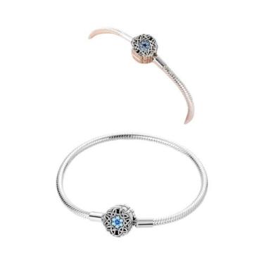 Imagem de Pulseira De Coração Trançada Em Prata 925 Com Charms, Compatível Com C