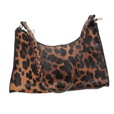Imagem de Healeved Bolsa feminina de ombro de poliuretano, estampa de leopardo, bolsas femininas ocidentais para casamento