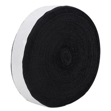 Imagem de Naroote Fita Adesiva para Raquete de Badminton, Absorção de Suor Antiderrapante, Sensação Macia e Respirável para Jogadores de Tênis e Entusiastas de Badminton, Branca 10m X 1,18" (Preto)