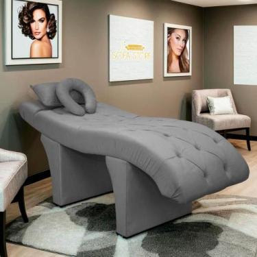 Imagem de Maca Lash Designer Cilios Estofada Estética Veludo Grafite - SOFA STOR