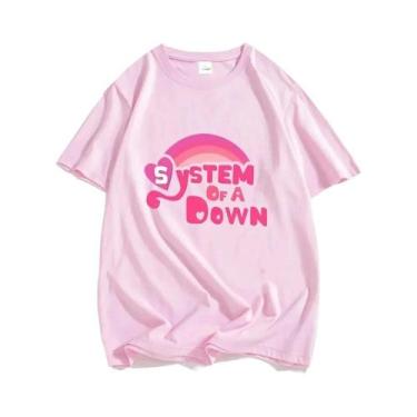 Imagem de Camiseta Gráfica Vintage Retro Unissex System of a down De Manga Curta
