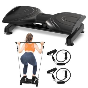 Imagem de Ferramenta de exercício físico para máquina de torção de cintura, placa de torção abdominal com barra de Pilates e faixas de resistência, equipamento de treino de academia em casa para perda de peso
