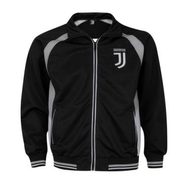 Imagem de Jaqueta Infantil Juventus Trilobal, 8, Preto, Cinza