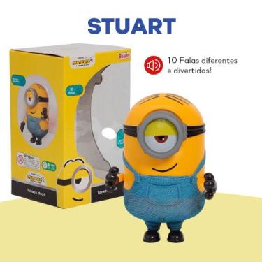 Imagem de Boneco Stuart Minions Fala 10 Frases Menino Menina 25cm - ROSITA