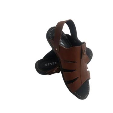 Imagem de Sandália Papete Franciscana Masculina Em Couro Anti-stress Para - Seve