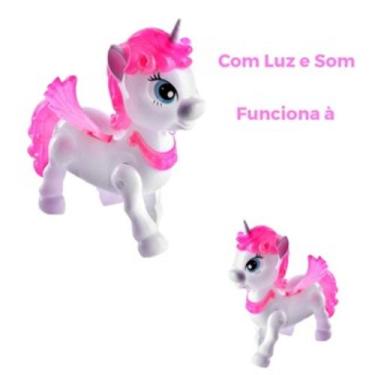 Imagem de Unicórnio de Brinquedo com Luz e Som - Anda Sozinho - Várias Cores - B