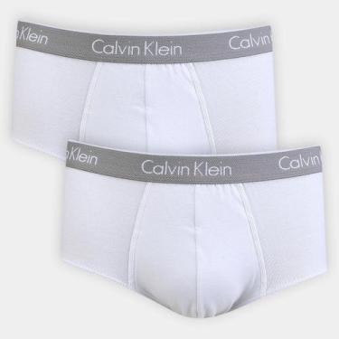 Imagem de Kit Cueca Slip Calvin Klein Básica, Branco, G