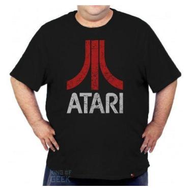 Imagem de Camiseta Atari Games Plus Size Geek Retrô Clássicos Anos 80, Preto, M