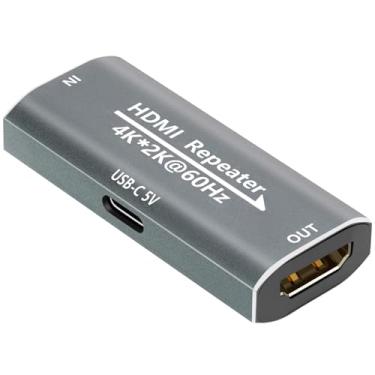 Imagem de Repetidor HDMI 4K 60Hz hdmi 2.0 amplificador amplificador amplificador extensor com energia necessária para TV/laptop/PS4/DVD, Plug & Play