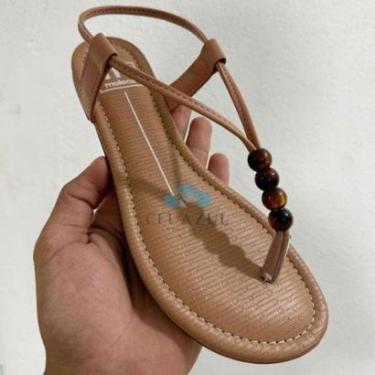 Imagem de Sandalia Rasteira Feminina Moleca Bolinhas Delicada Calce Fácil-Feminino