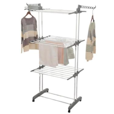 Imagem de Varal Multifuncional Dobrável e Móvel Para Uso Interno e Externo
