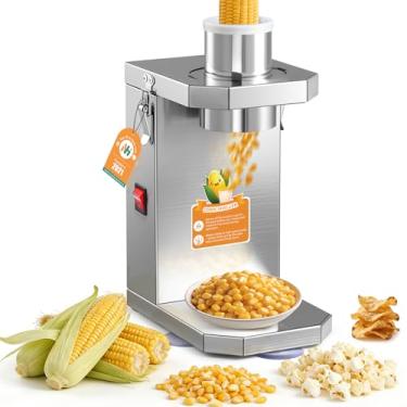 Imagem de Newhai Descascador elétrico de milho, máquina comercial de debulhador de milho, descascador de milho de aço inoxidável, ferramenta de descascador de espiga de milho para uso doméstico e comercial em