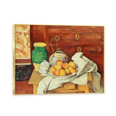 Imagem de NHLDZYH Moldura dourada. Pintura vintage fruta ainda vida em tela retro fruta motivo estilo country decoração de parede para cozinha e sala de jantar. A53. 60 x 80 cm.