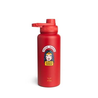 Imagem de Smartshake Bohtal Garrafa de água de aço inoxidável durável, 960 ml, à prova de vazamento, livre de BPA (Mulher Maravilha)