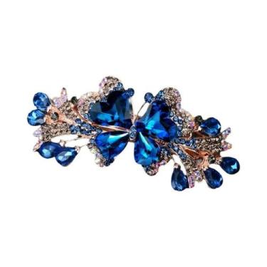 Imagem de Grampo De Cabelo Em Cristal Colorido Em Forma De Borboleta, Clip Super