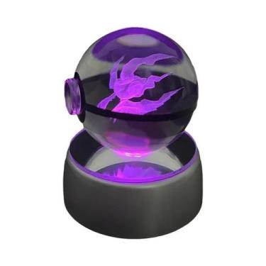 Imagem de Lâmpada LED 3D Cristal Pokémon POKE BALL Com Figuras De Brinquedo Sniv