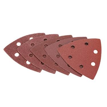 Imagem de 101 pçs conjunto de lixa lixa folhas de lixa triangular papel abrasivo para fein oscilante multi ferramenta corte cortador almofada