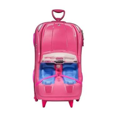 Imagem de Mala De Viagem Infantil Com Rodinha Tripla Barbie Conversível 3d Max Toy Diplomata