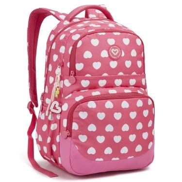 Imagem de Mochila De Costas Feminina 18 Color Up Coração Seanite Rosa