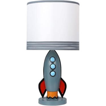 Imagem de Lâmpada De Mesa Lámparas De Mesa Com Base De Foguete Lâmpada De Mesa De Cabeceira Criativa Americana Com Controle Remoto Lâmpada De Cabeceira Regulável Para Sala De Estudo Quarto De Criança