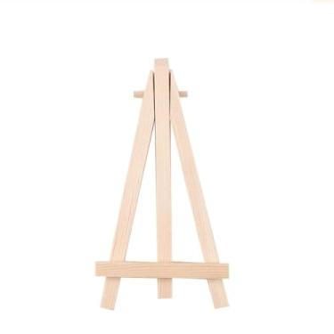 Imagem de Suporte de exibição triangular portátil, pequeno cavalete de madeira, dobrável, dobrável, tripé, obras de arte (7 x 12,5 cm)