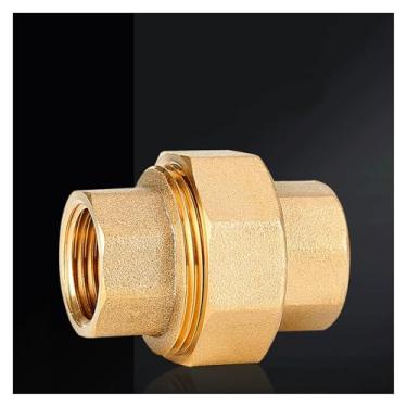 Imagem de H59 Latão 1/5.1 cm 3/10.2 cm 2.5 cm 5.1 cm BSPP Rosca fêmea para fêmea Encaixe de tubulação União de engrossamento Conector de acoplador adaptador de gás de água (H58 latão, 1/10.2 cm)