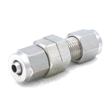 Imagem de Encaixe Mangueira ODxID 6x4mm 304 Aço Inoxidável Anteparo Encaixe Rápido Mangueira Adaptador Conector de Encaixe de Tubulação