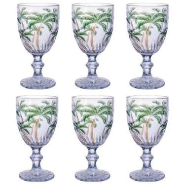 Imagem de Jogo De 6 Taças Para Água Vinho 300ml Palm Tree Ke Home