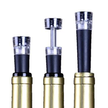 Imagem de U5GAAALPPQ9 3 peças rolha de garrafa de rolha de vinho garrafa de champanhe rolha de bomba de ar selada a vácuo acessórios de barra de vinho