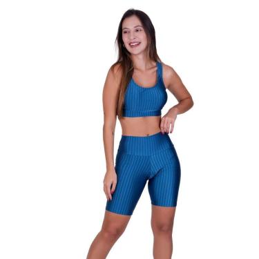 Imagem de Conjunto Top e Bermuda 3D Academia Fitness Bruna-Feminino